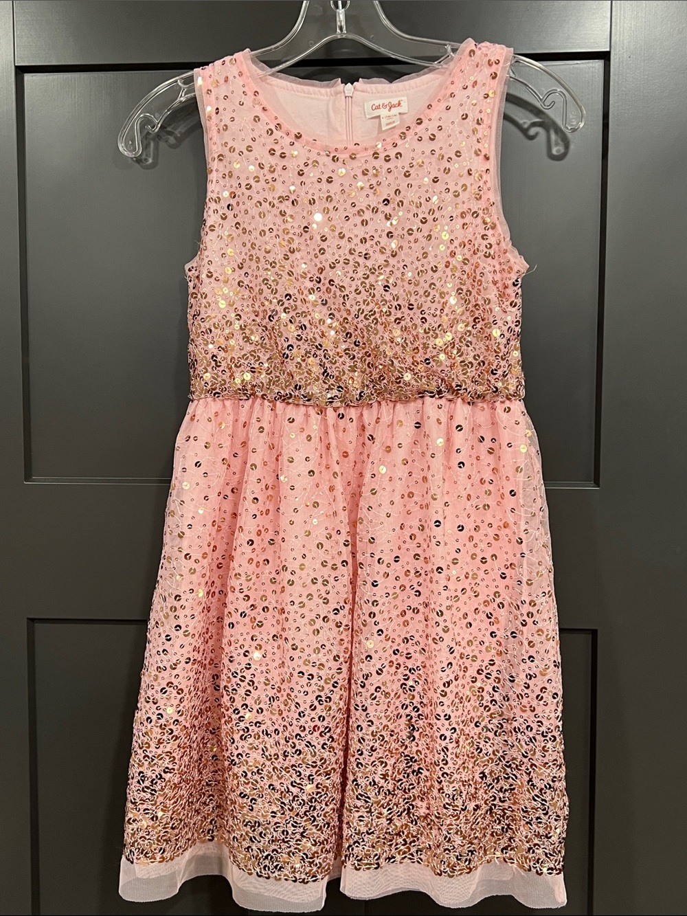 Cat & Jack Light Pink Sequin A-Line Dress for Girls